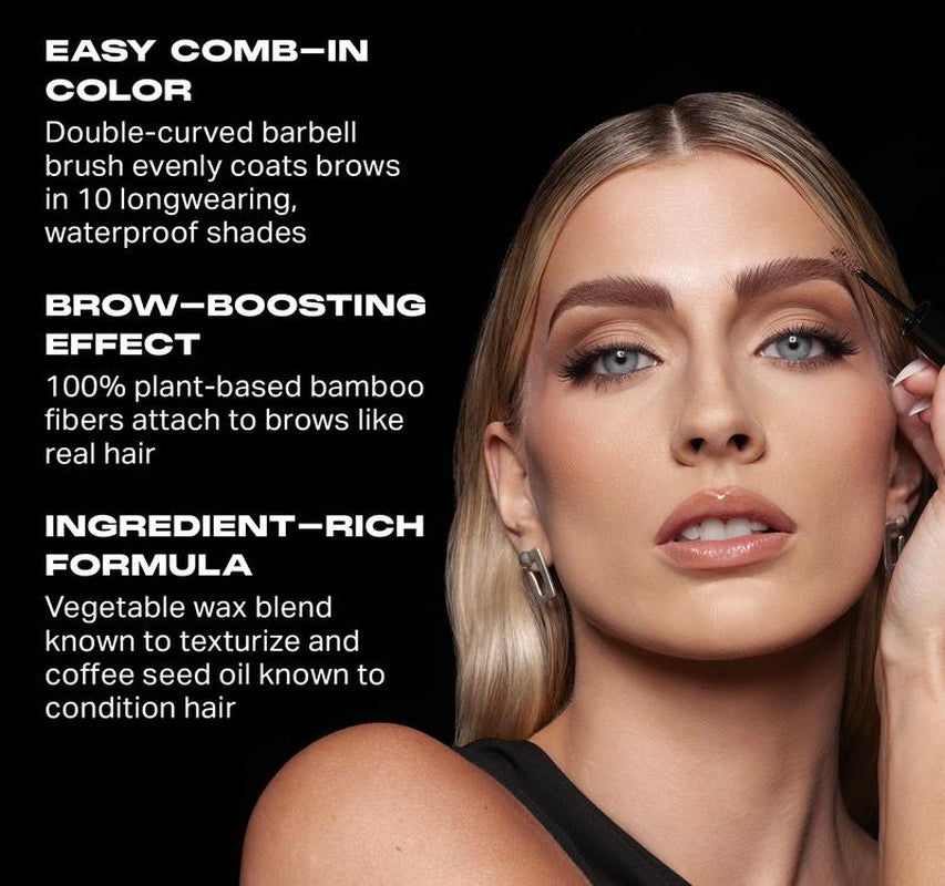 Morphe Brow Tease Fiber-Infused Volumizing Mousse, Eyebrow Tint