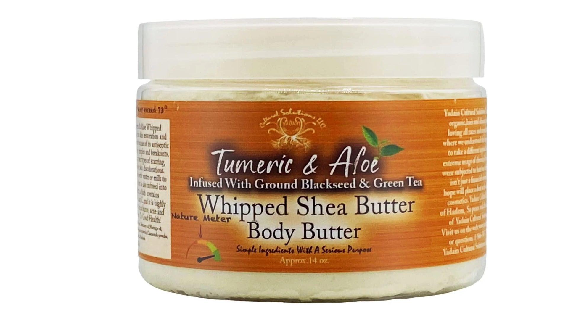 Yadain Turmeric Aloe Whipped Shea Body Butter Shea Butter for Face and Body