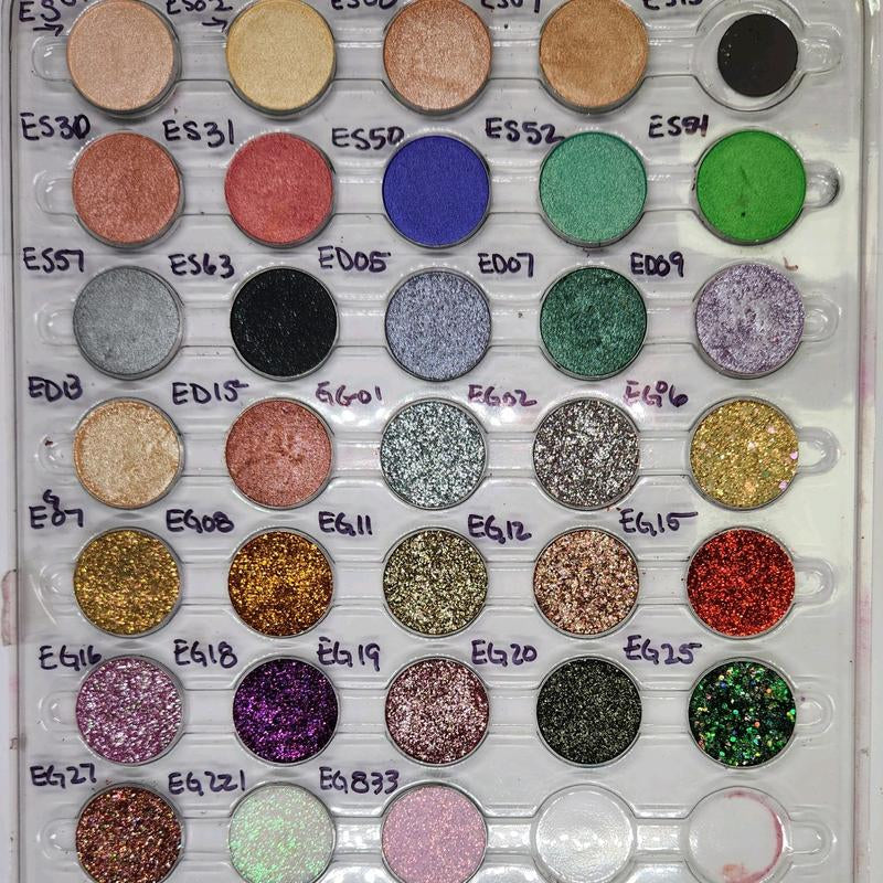 Flex Beauty Cosmetics Pigment Eyeshadow Singles - Pigmented & Vegan Powder Makeup Pack