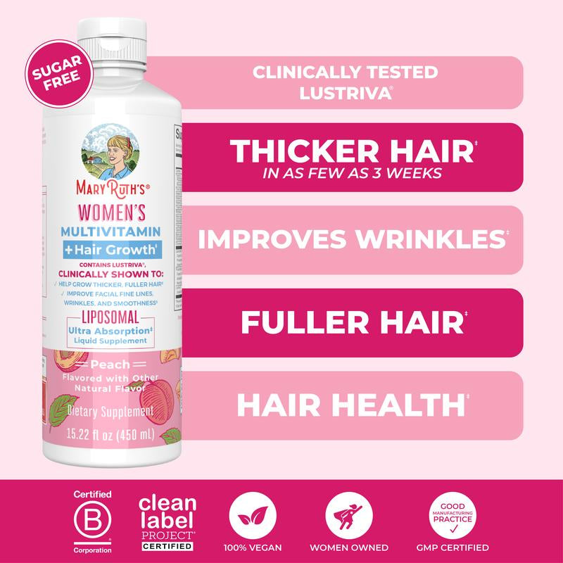 Maryruth'S Hair Growth + Sleep Bundle - Women'S Multivitamin + Hair Growth Liposomal & Liquid Nighttime Multimineral