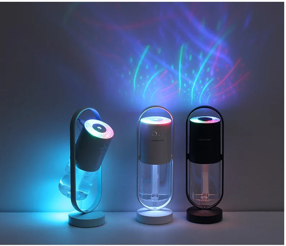 Magic Shadow USB Air Humidifier for Home with Projection Night Lights Ultrasonic Car Mist Maker Mini Office Air Purifier