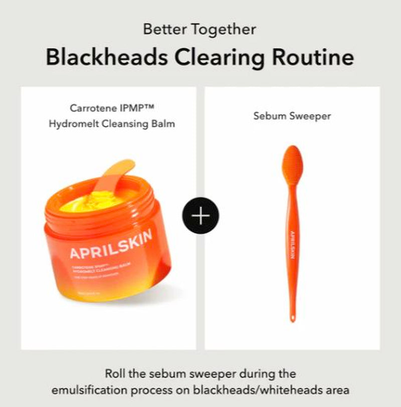 [APRILSKIN Official] Carrotene Blackhead-Free Double Cleansing Duo (Cleanser + Cleansing Balm) | Makeup Remover, Blackhead & Sebum Deep Cleanser | Glass Glow Skin | Kbeauty