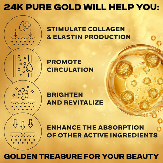 24K Gold under Eye Patches for Dark Circles 60 PCS Golden Hydrogel Eye Pads