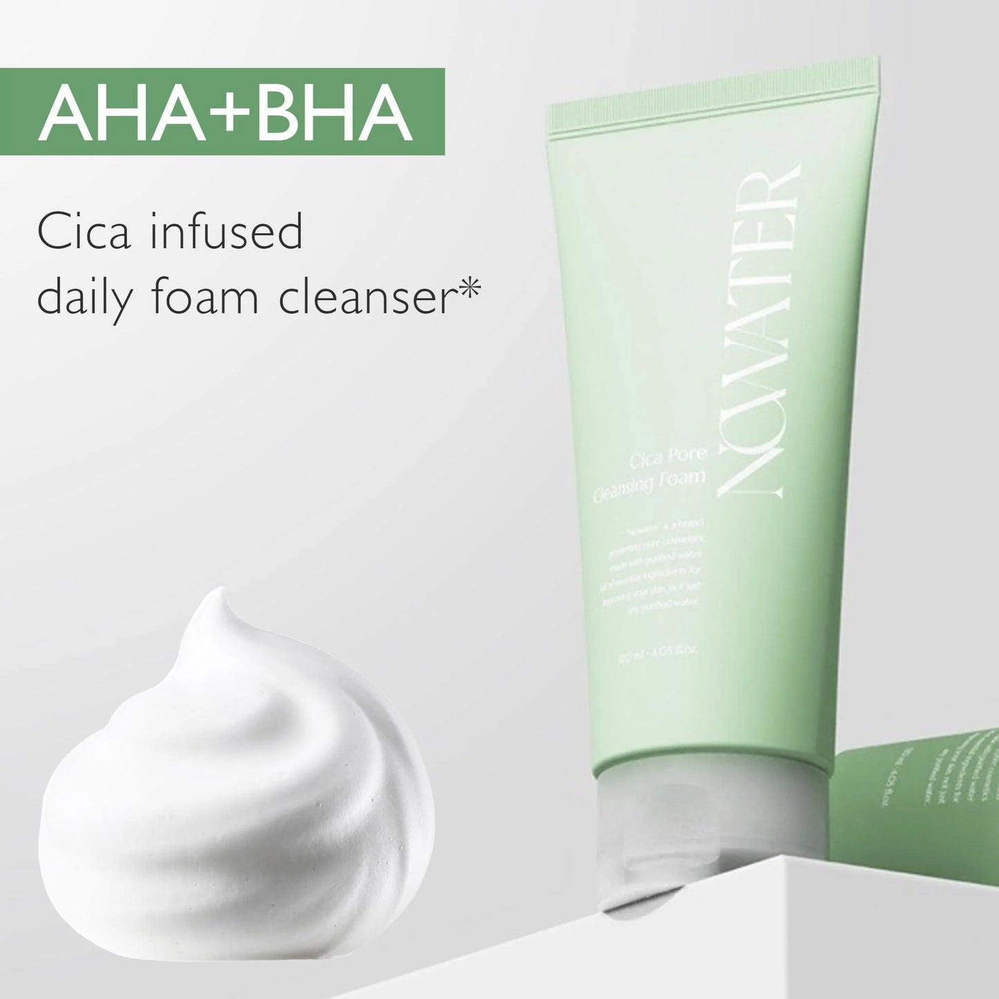 Cica Pore Cleansing Foam 4.05 Fl Oz Sebum Control Hyaluronic Acid Aloe Daily