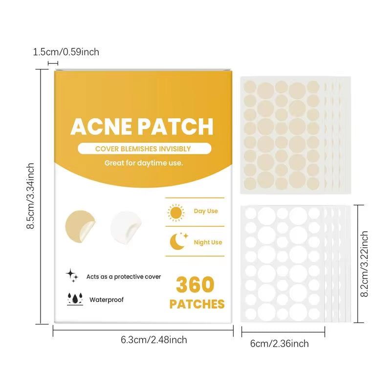 Blemish Patches 360X Pimple Absorbing Patch Invisible Acne Patches Zit Stickers for Blemish Pimple Patches for Covering Zits