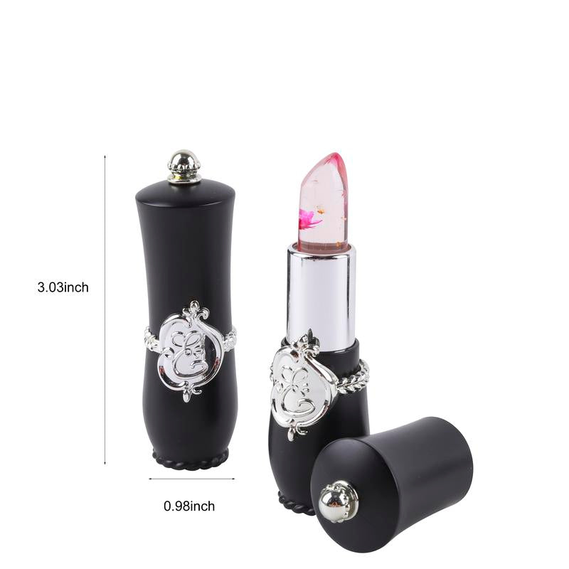 Petal Jelly Color Changing Lipstick, Non Staining Cup, Non Fading, Long-Lasting Moisturizing, Warm and Moisturizing Lipstick for Women Lip Glow Gloss Lipgloss Brown Lip